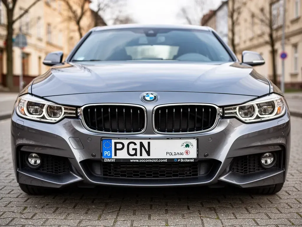 bmw z rejestracją rozpoczynającą się na litery PGN