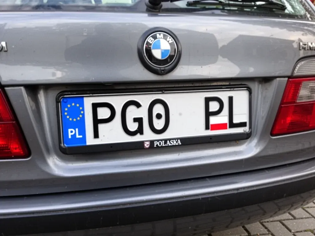 samochód z rejestracją rozpoczynającą się na PGO