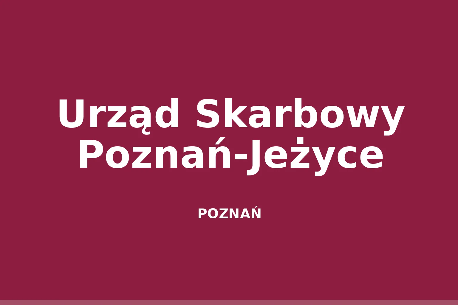 Urząd Skarbowy Poznań-Jeżyce