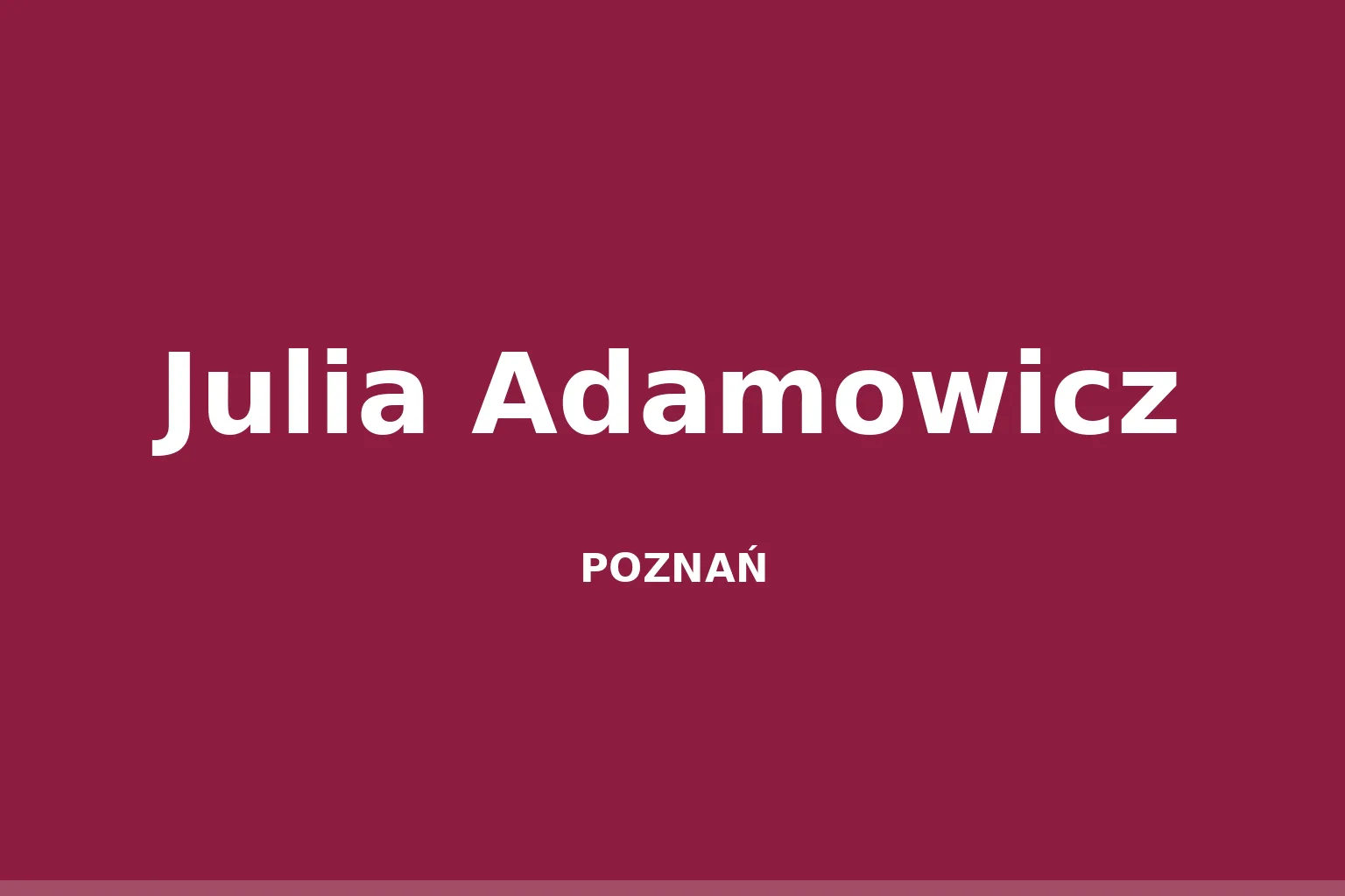Julia Adamowicz