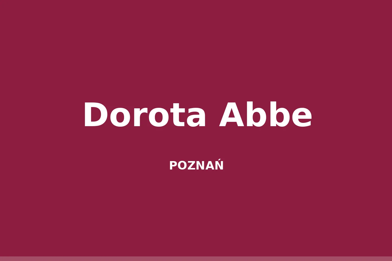 Dorota Abbe