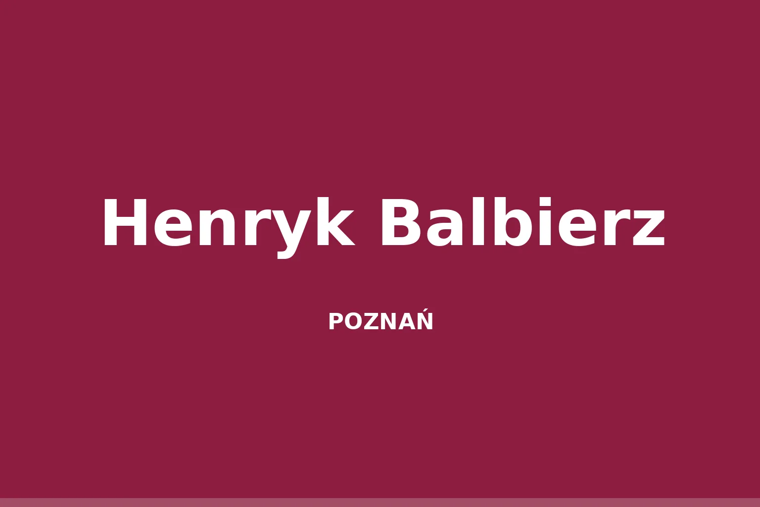 Henryk Balbierz