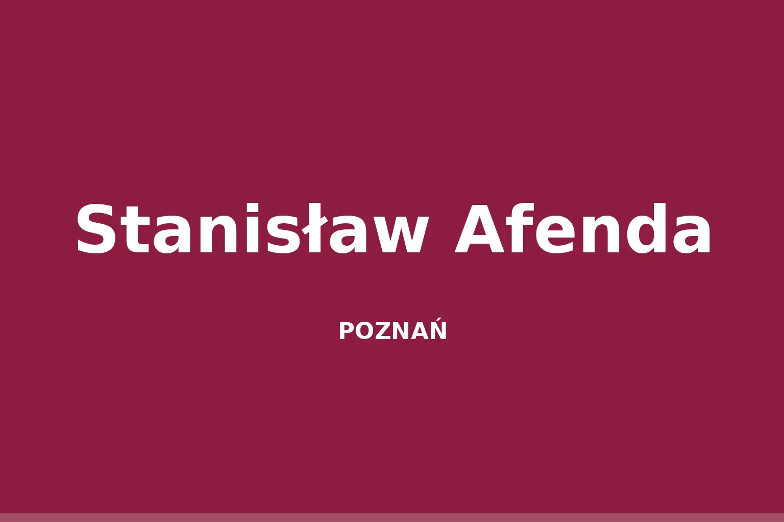 Stanisław Afenda