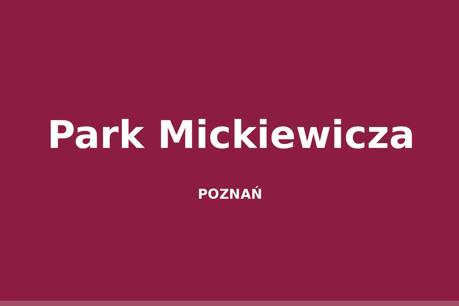 Park Mickiewicza